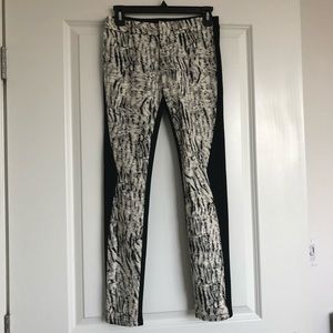Black and white patterned pants